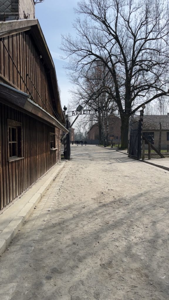 „Arbeit macht frei“, sind die Worte über dem Eingangstor nach Auschwitz Birkenau. Es ist unvorstellbar was die Leute früher an genau dieser Stelle gefühlt haben. Umso bedrückender ist es, als Schüler an dieser Stelle zu stehen, die als Schauplatz für das schlimmste Verbrechen der Deutschen Geschichte dient.